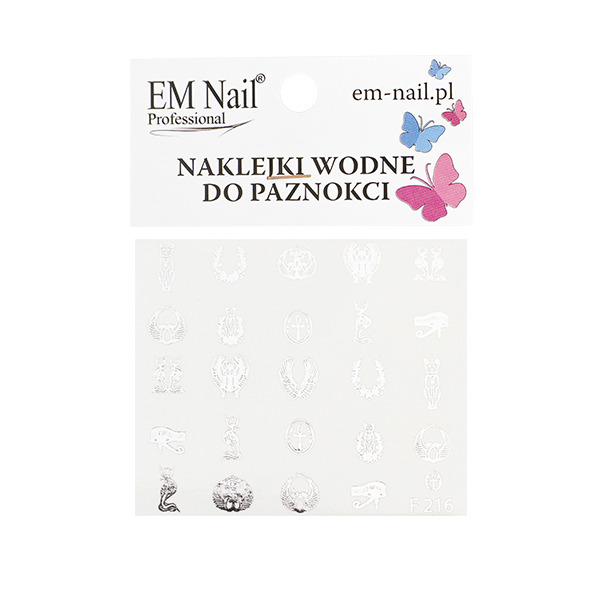 Nailart Water Stickers Sphinx silver (F216) | Nail Art \ Sticker \ EM Nail  Professional | EM Nail Professional