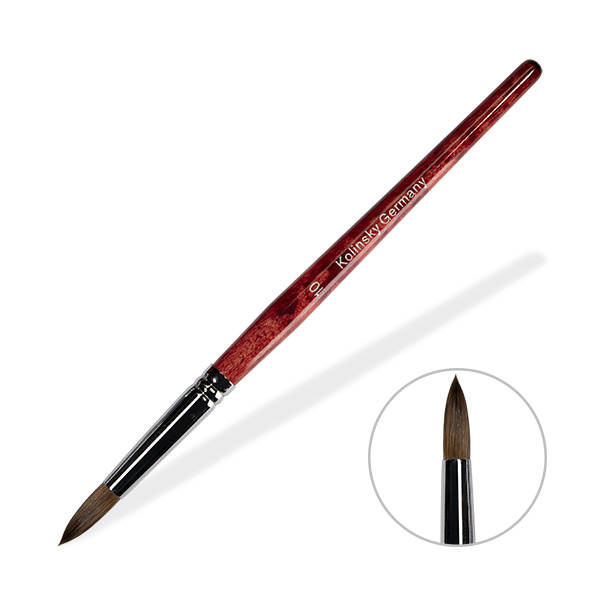 Acrylic brush No. 10 with wooden handle 100%, Kolinsky