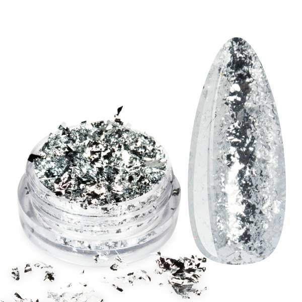 Decorative double-sided nail flakes
