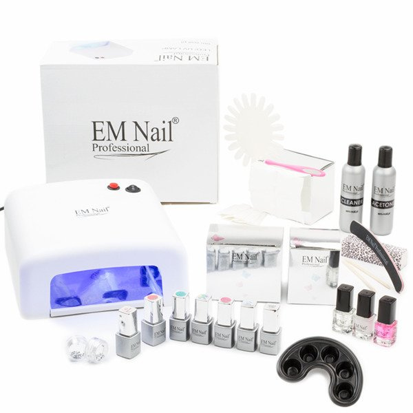Gel Polish Set MEDIUM UV lamp 36W White Sets \ Gel Polish Sets