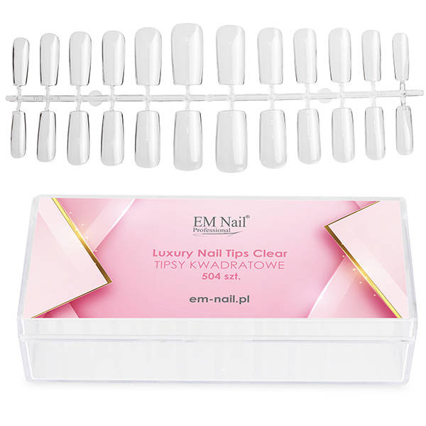 LUXURY Clear Square Tunnel Tips 504 pcs