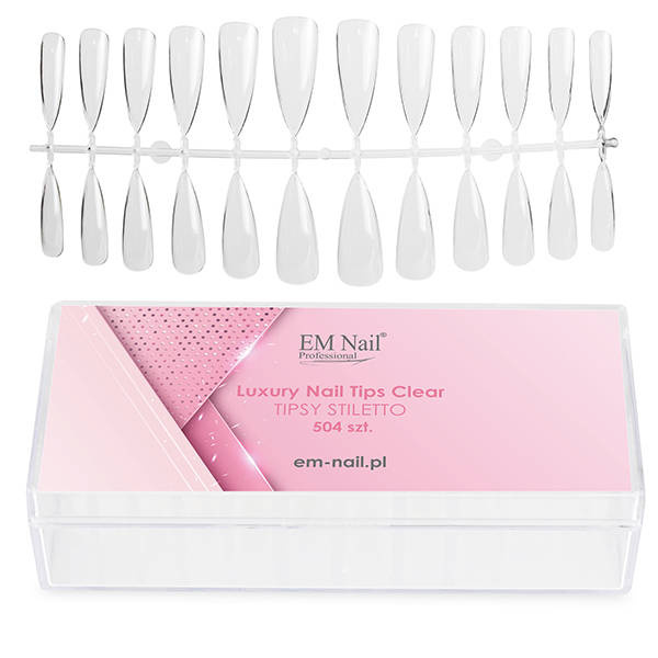 LUXURY Stiletto tunnel tips clear 504 pcs
