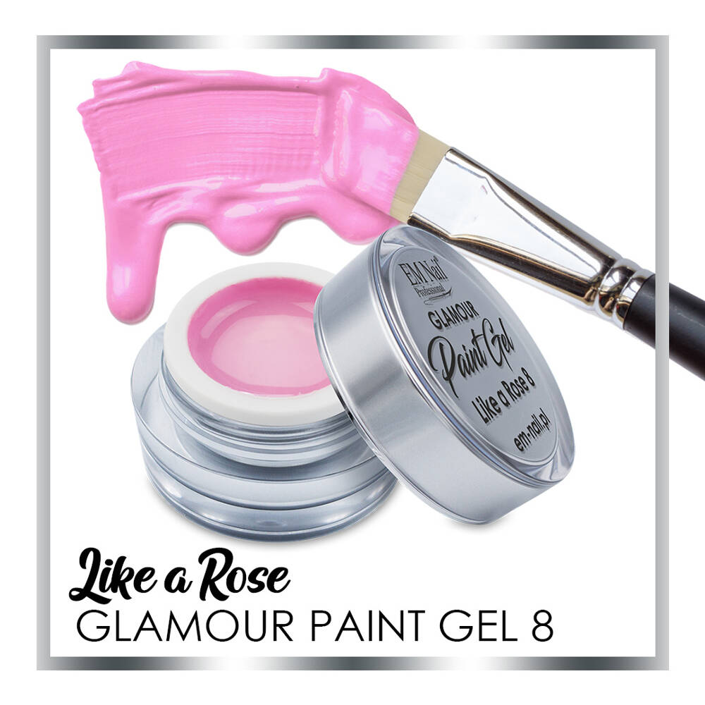 Paint Gel Glamour Like a Rose 8