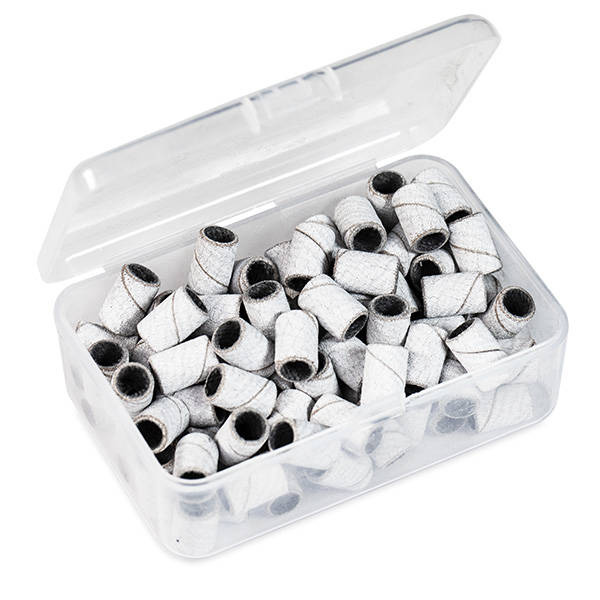 Pedicure caps, white 120 grit, 100 pcs