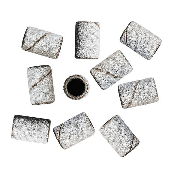 Pedicure caps, white 150 grit, 10 pcs