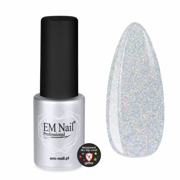 Tempered Dry Top Coat Glitter 6ml EM Nail