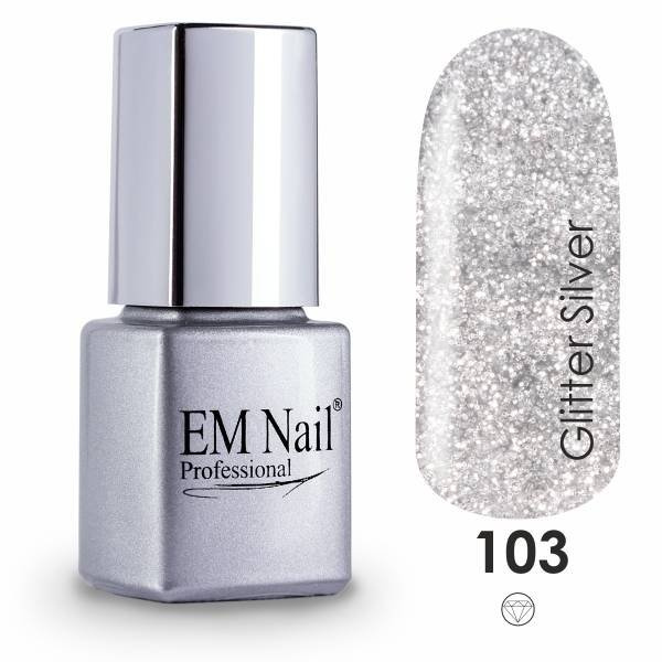 Glitter Silver 103 Gel Polish 103 Glitter Silver Nail Polish \ Gel