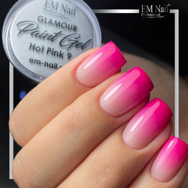 Paint Gel Glamour No. 9 Hot Pink