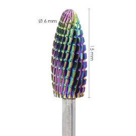 Hartmetall Medium zur Materialentfernung - Kegel 15mm Multicolor
