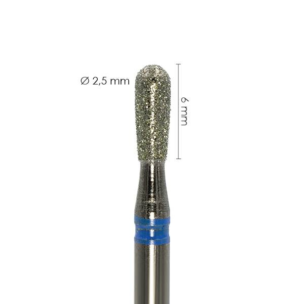 Diamant-Medium-Fräser zur Entfernung von Nagelhaut - birnenförmig, 6mm