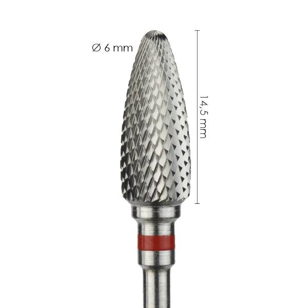 Hartmetallfräse zur Materialabtragung, Kegel abgerundet