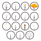 Zestaw 15x pędzelek do żelu, zdobień