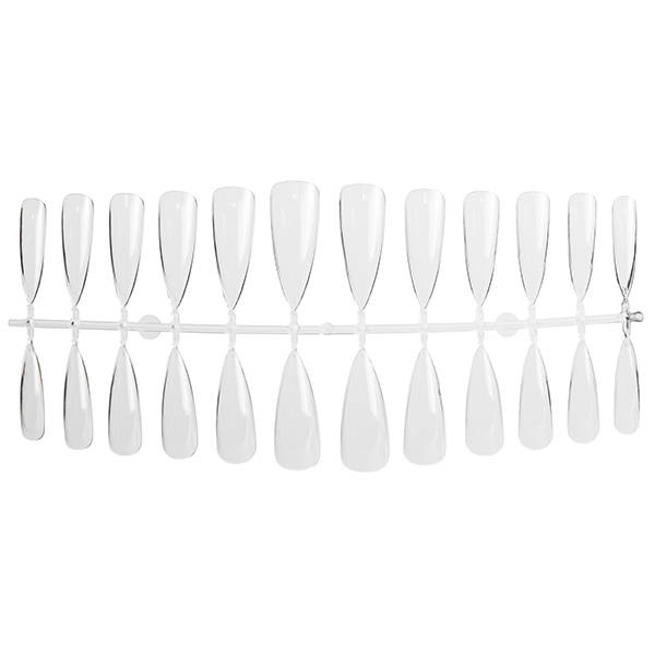 LUXURY Tipsy tunelowe stiletto / szpic Clear 504 szt