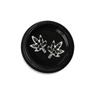 3D-Dekorationen/Schmuck, Blatt, silber – schwarze Zirkone