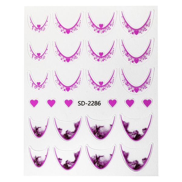 Naklejki na paznokcie French ozdobne