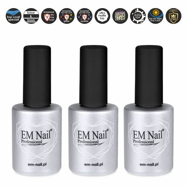 EM Nail Set 3x Top 15 ml