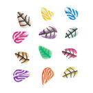 3D Fimo Nagelverzierungen – Blätter-Mix, 12 Muster  