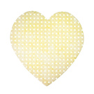 Gelbe fusselfreie Vlies-Herz-Pads 200 Stück