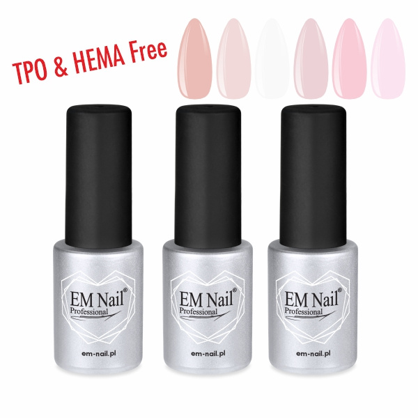Pakiet 3 baz hybrydowych TPO&HEMA Free 6ml EM Nail