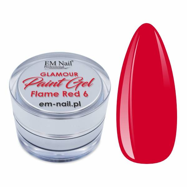 Paint Gel Glamour Flame Red 6