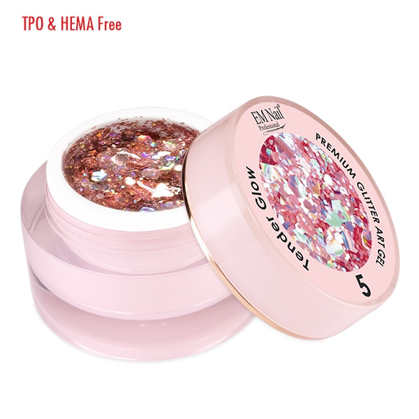 Premium Glitter Art Gel Tender Glow 5