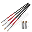 Gelpinsel 4er Set Rot Schwarz