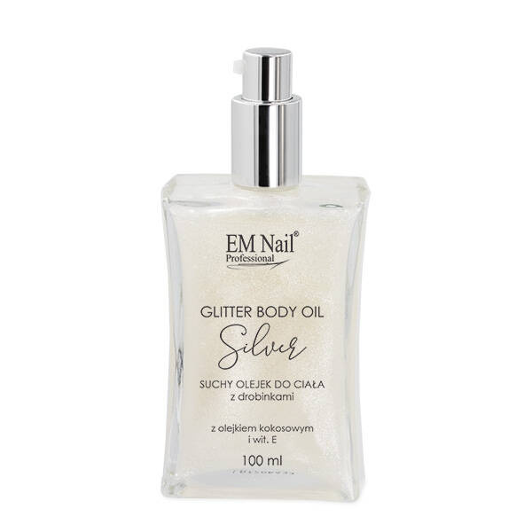 Glitter Body Oil Silver 100 ml