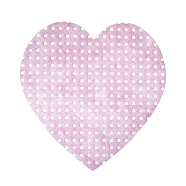 Różowe waciki włókninowe serca 200 szt. – do stylizacji paznokci EM Nail