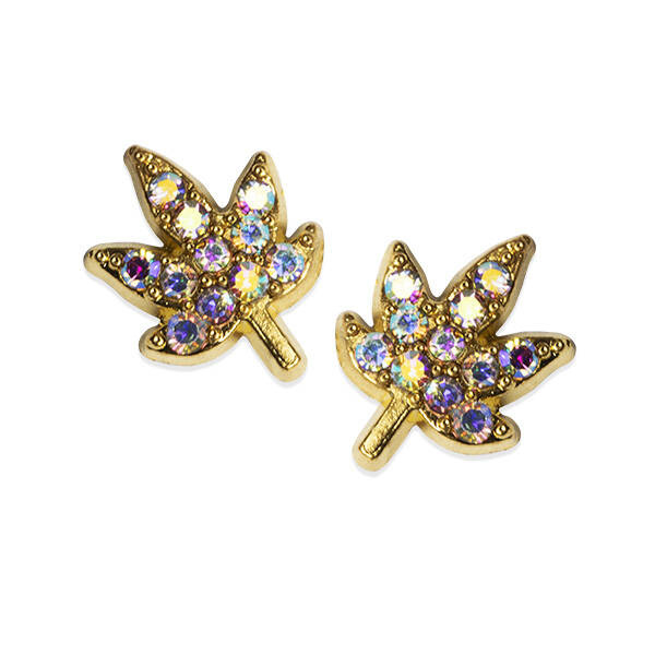 3D-Dekorationen/Schmuck, Goldelement, Holo-Strasssteine