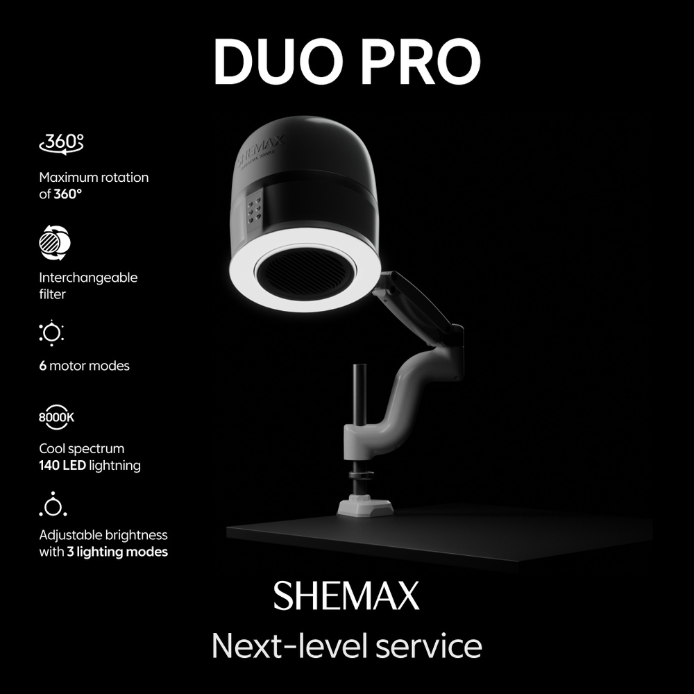 DUO PRO Staubabsaugung mit Ringlampe