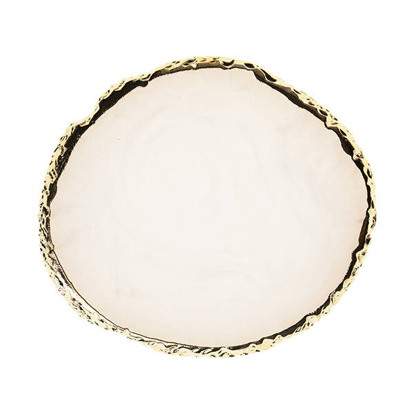 Weiß-goldenes Tischset/Präsentator