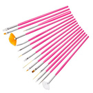 Zestaw 15x pędzelek do żelu, zdobień