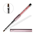 Gelpinsel Nr. 4 – gerade, Roségold, mit Kristallen, EM Nail