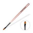 Pędzelek do żelu nr 6 - zaokrąglony, różowy, drewniany, EM Nail