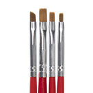 Gelpinsel 4er Set Rot Schwarz