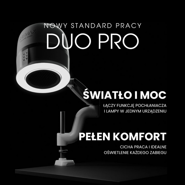 DUO PRO Pochłaniacz pyłu z lampą pierścieniową
