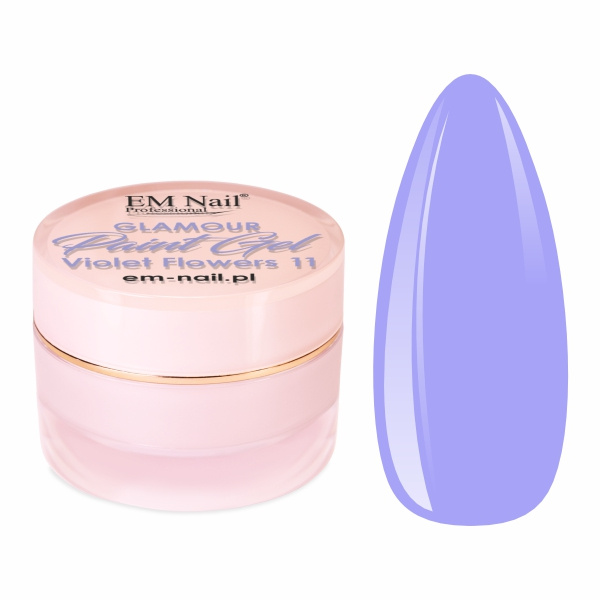 Paint Gel Glamour Violet Flowers 11