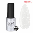 Top Coat No Wipe White Dots 6ml EM Nail