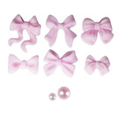 Rosa Schleifen, 3D-Perlen – Nagelschmuck Nr. 12