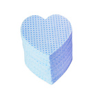 Blaue fusselfreie Vlies-Herz-Pads 200 Stück