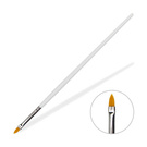 Pędzelek do akrylu nr 2 - płaski, biały, drewniany