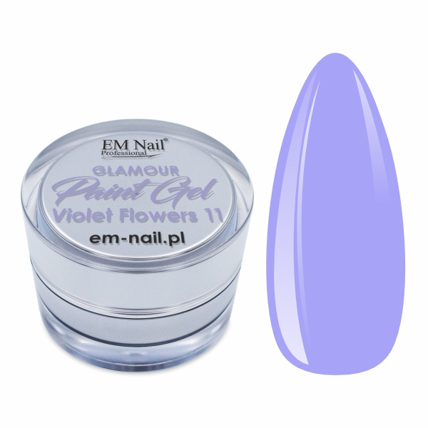 Paint Gel Glamour Violet Flowers 11