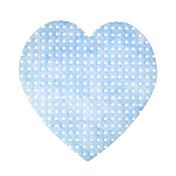 Blaue fusselfreie Vlies-Herz-Pads 200 Stück