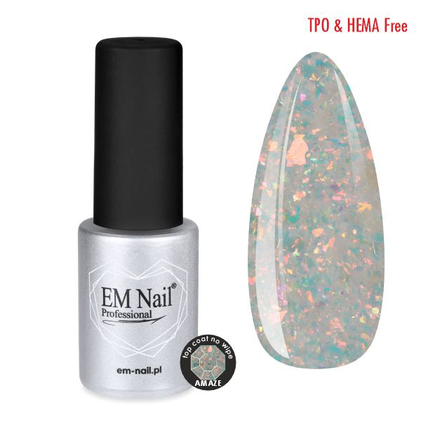 Top Coat No Wipe Amaze 6ml EM Nail