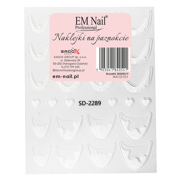 Naklejki na paznokcie French ozdobne