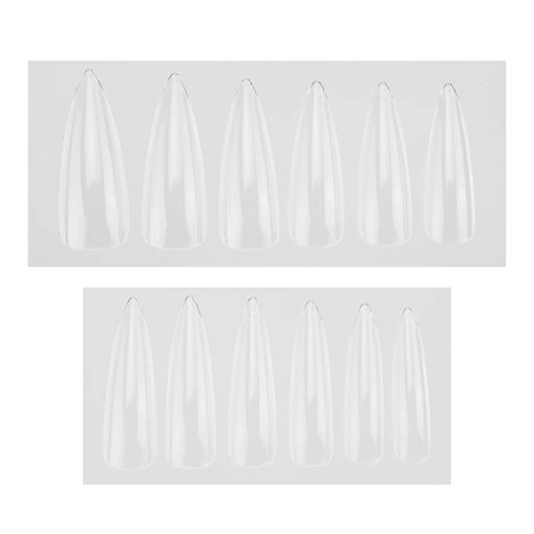 LUXURY Tipsy tunelowe stiletto / szpic Clear 504 szt