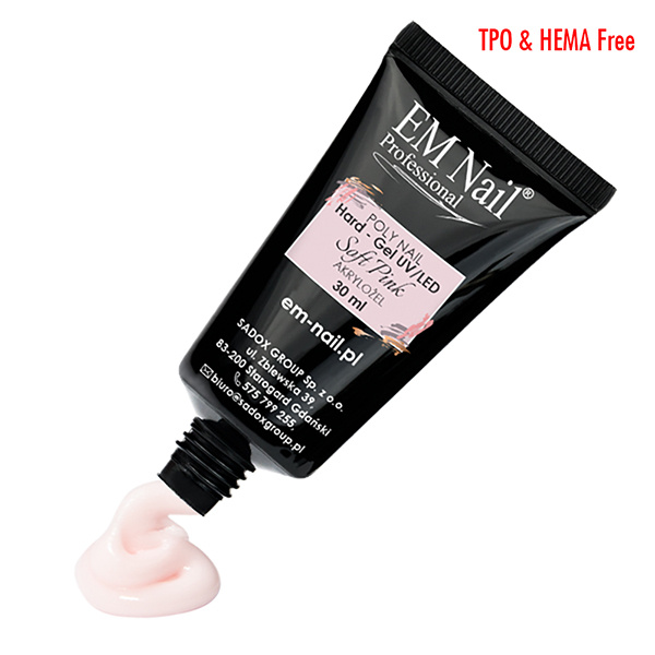 Poly Nail Hard Gel - Soft Pink 30ml
