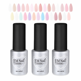 Base Set - Power Base, Power Base Color & Fiber Base EM Nail Professional 6ml