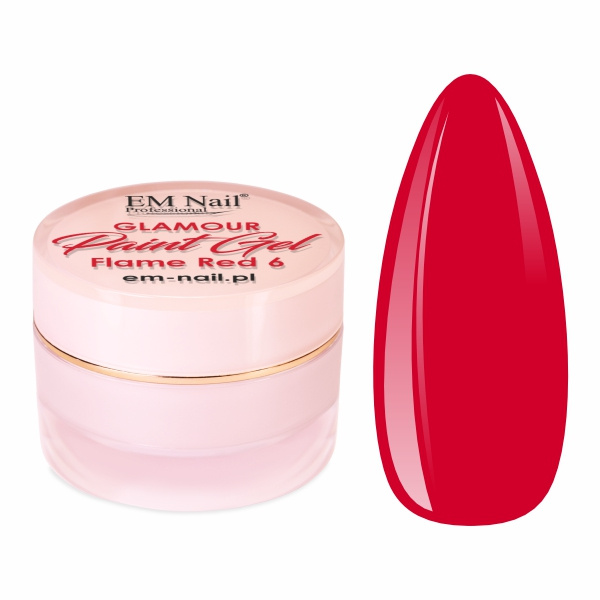 Paint Gel Glamour Flame Red 6