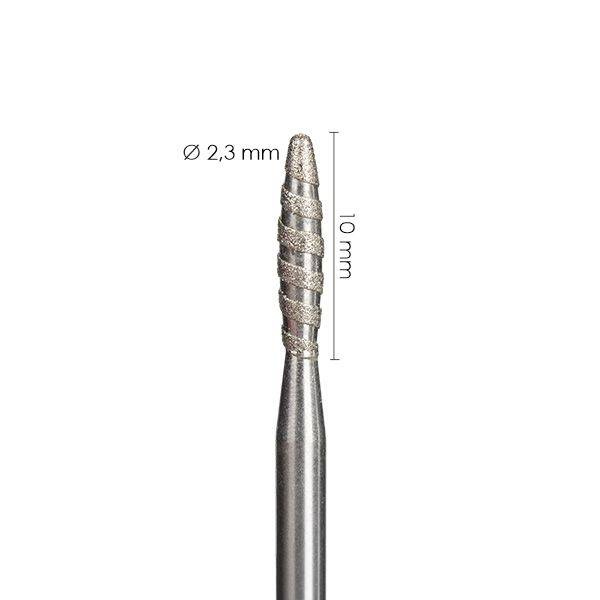 Feiner Diamant-Fräser zur Entfernung von Nagelhaut - Flamme Tornado